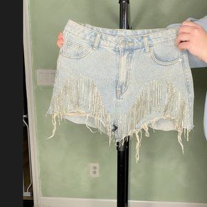 Tassel Denim Shorts